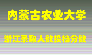 内蒙古农业大学2021年在浙江招生计划录取人数投档分数线