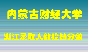 内蒙古财经大学2021年在浙江招生计划录取人数投档分数线