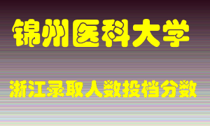 锦州医科大学2021年在浙江招生计划录取人数投档分数线