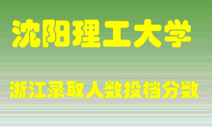 沈阳理工大学2021年在浙江招生计划录取人数投档分数线