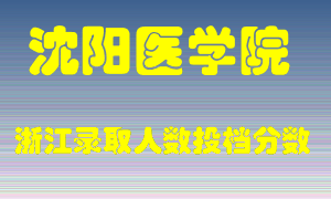 沈阳医学院2021年在浙江招生计划录取人数投档分数线