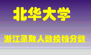 北华大学2021年在浙江招生计划录取人数投档分数线