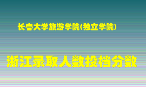 长春大学旅游学院2021年在浙江招生计划录取人数投档分数线