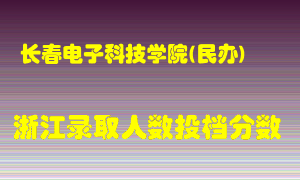 长春电子科技学院2021年在浙江招生计划录取人数投档分数线