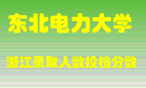 东北电力大学2021年在浙江招生计划录取人数投档分数线