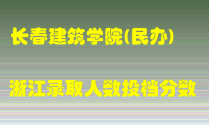 长春建筑学院2021年在浙江招生计划录取人数投档分数线