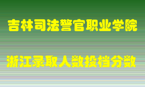 吉林司法警官职业学院2021年在浙江招生计划录取人数投档分数线