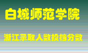 白城师范学院2021年在浙江招生计划录取人数投档分数线