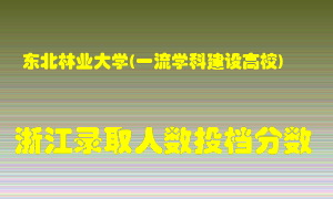 东北林业大学2021年在浙江招生计划录取人数投档分数线