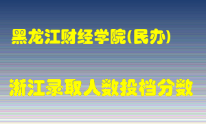 黑龙江财经学院2021年在浙江招生计划录取人数投档分数线