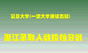 复旦大学2021年在浙江招生计划录取人数投档分数线