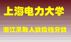 上海电力大学2021年在浙江招生计划录取人数投档分数线