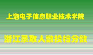 上海电子信息职业技术学院2021年在浙江招生计划录取人数投档分数线