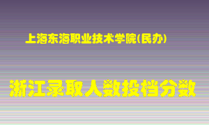 上海东海职业技术学院2021年在浙江招生计划录取人数投档分数线