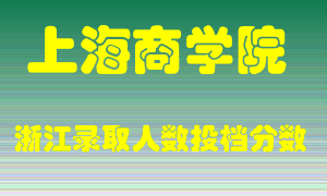 上海商学院2021年在浙江招生计划录取人数投档分数线