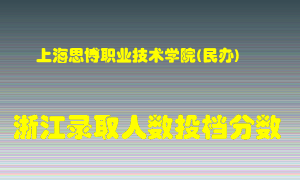 上海思博职业技术学院2021年在浙江招生计划录取人数投档分数线