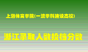 上海体育学院2021年在浙江招生计划录取人数投档分数线