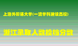 上海外国语大学2021年在浙江招生计划录取人数投档分数线