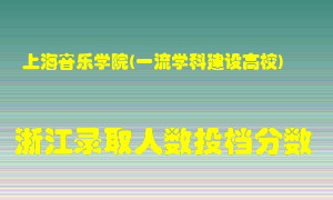 上海音乐学院2021年在浙江招生计划录取人数投档分数线