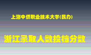 上海中侨职业技术大学2021年在浙江招生计划录取人数投档分数线