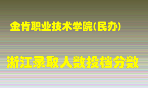 金肯职业技术学院2021年在浙江招生计划录取人数投档分数线