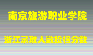 南京旅游职业学院2021年在浙江招生计划录取人数投档分数线