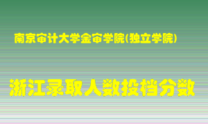 南京审计大学金审学院2021年在浙江招生计划录取人数投档分数线