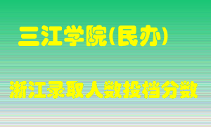 三江学院2021年在浙江招生计划录取人数投档分数线