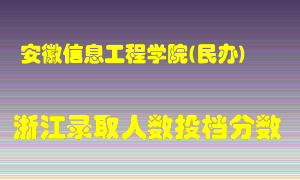 安徽信息工程学院2021年在浙江招生计划录取人数投档分数线