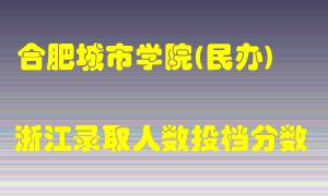 合肥城市学院2021年在浙江招生计划录取人数投档分数线