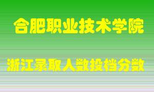 合肥职业技术学院2021年在浙江招生计划录取人数投档分数线