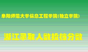 阜阳师范大学信息工程学院2021年在浙江招生计划录取人数投档分数线