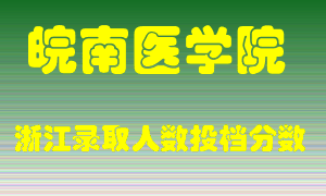 皖南医学院2021年在浙江招生计划录取人数投档分数线