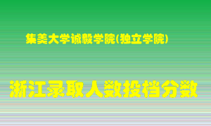 集美大学诚毅学院2021年在浙江招生计划录取人数投档分数线