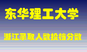 东华理工大学2021年在浙江招生计划录取人数投档分数线