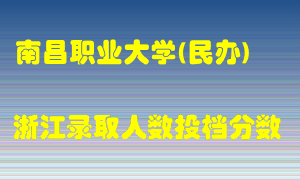 南昌职业大学2021年在浙江招生计划录取人数投档分数线