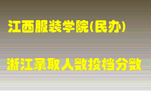 江西服装学院2021年在浙江招生计划录取人数投档分数线