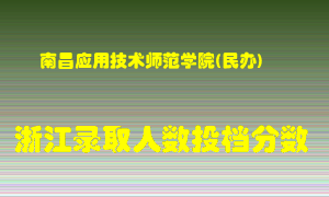 南昌应用技术师范学院2021年在浙江招生计划录取人数投档分数线