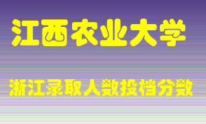 江西农业大学2021年在浙江招生计划录取人数投档分数线