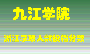 九江学院2021年在浙江招生计划录取人数投档分数线