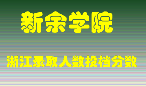 新余学院2021年在浙江招生计划录取人数投档分数线