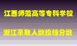 江西师范高等专科学校2021年在浙江招生计划录取人数投档分数线