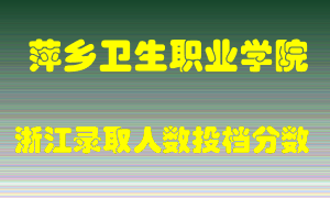 萍乡卫生职业学院2021年在浙江招生计划录取人数投档分数线