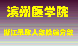 滨州医学院2021年在浙江招生计划录取人数投档分数线