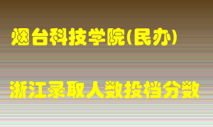 烟台科技学院2021年在浙江招生计划录取人数投档分数线