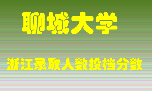 聊城大学2021年在浙江招生计划录取人数投档分数线