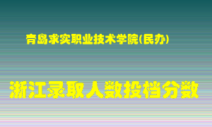 青岛求实职业技术学院2021年在浙江招生计划录取人数投档分数线