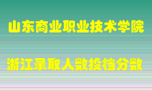 山东商业职业技术学院2021年在浙江招生计划录取人数投档分数线