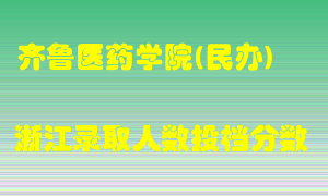 齐鲁医药学院2021年在浙江招生计划录取人数投档分数线