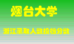 烟台大学2021年在浙江招生计划录取人数投档分数线